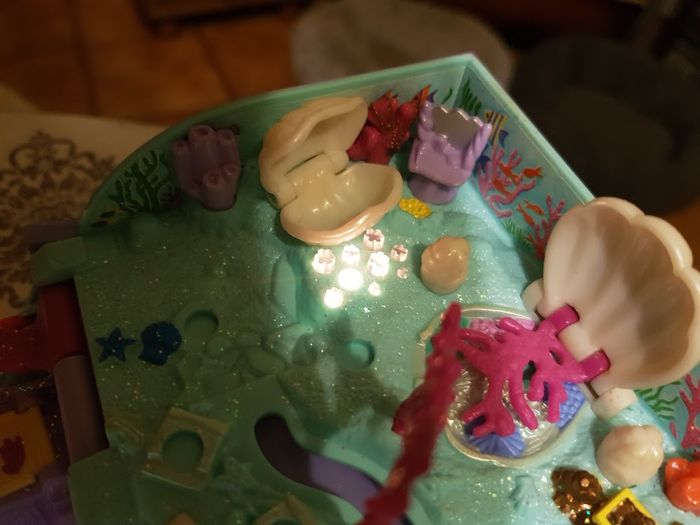 Magnifique polly pocket vintage 1995 Livre Sparkling mermaid aventure sirène 1996 parfum rose - photo numéro 5