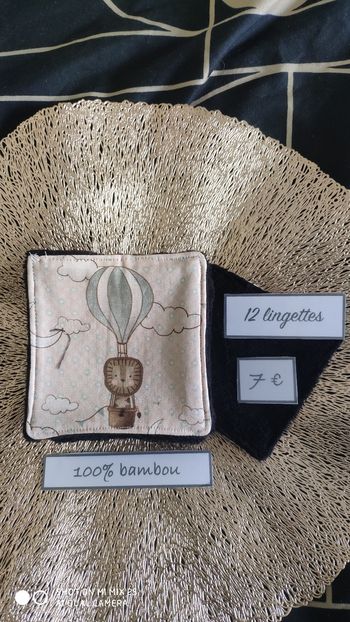 12 lingettes lavables neuf
