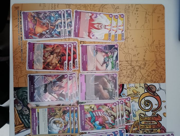 Lot de cartes one piece op01 violet - photo numéro 2