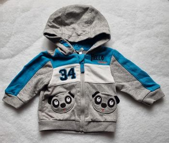 Veste à capuche panda 3 mois garçon