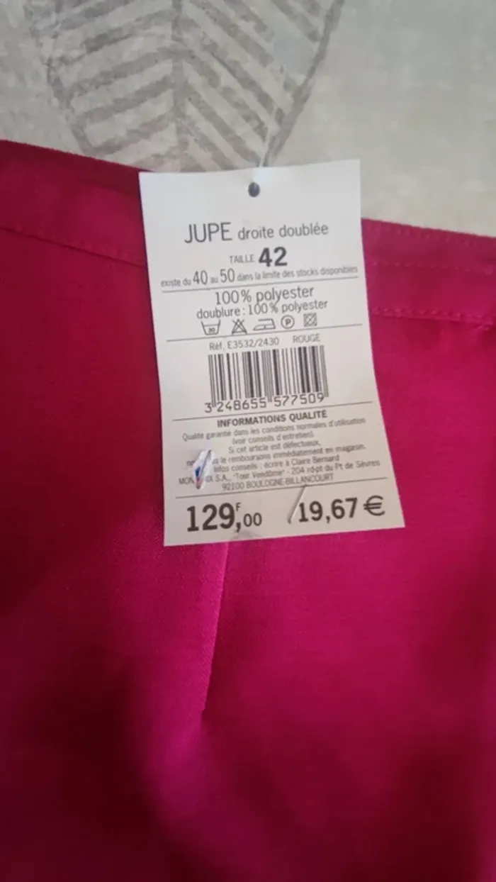 Jupe droite doublée - photo numéro 3