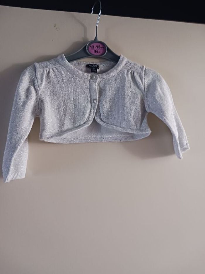 Boléro gris pailletée kiabi 6 mois