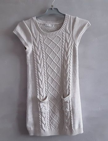 Robe tricot fils  dorés 12ans