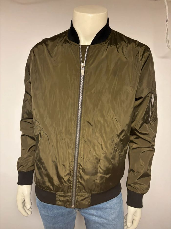 Blouson homme Zara kaki brillant - Taille XL (comme neuf) - photo numéro 5