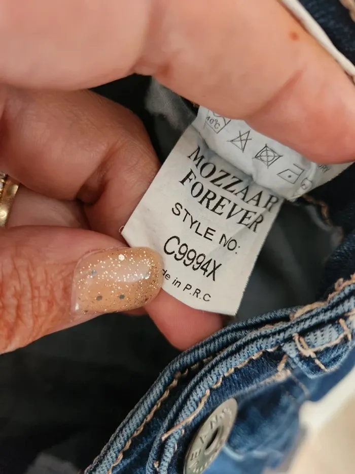 Jean skinny brodé - Mozzaar Forever - Taille S - photo numéro 4