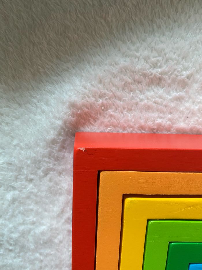 Arc en ciel en bois carré - photo numéro 4