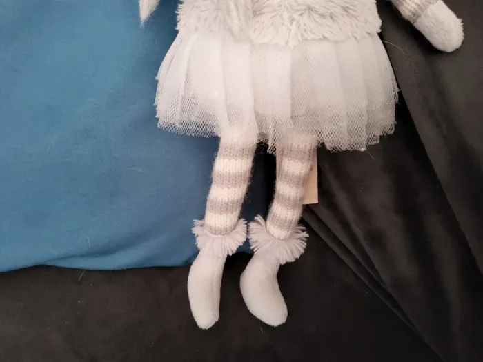 Doudou Peluche Louise Mansen Souris Blanc Gris Argent Tutu 28Cm Neuf - photo numéro 7