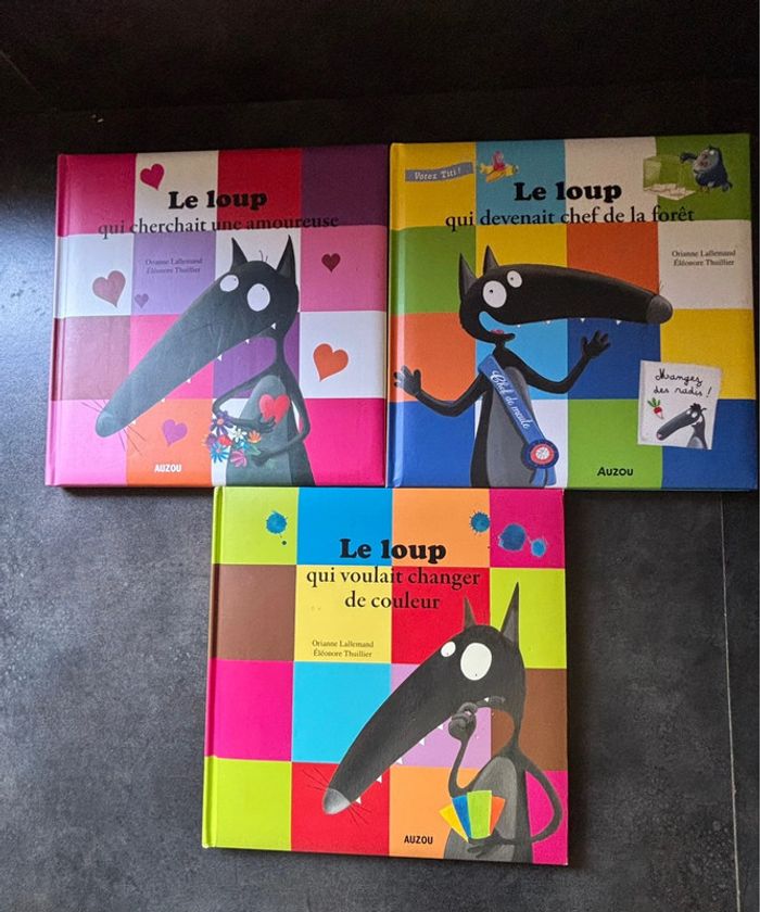 Lot de 3 livres Le loup Auzou