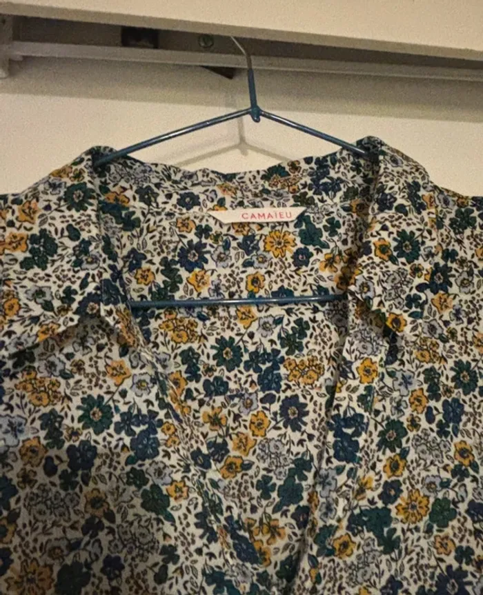 Chemise fleurie Camaïeu - T38 - photo numéro 3