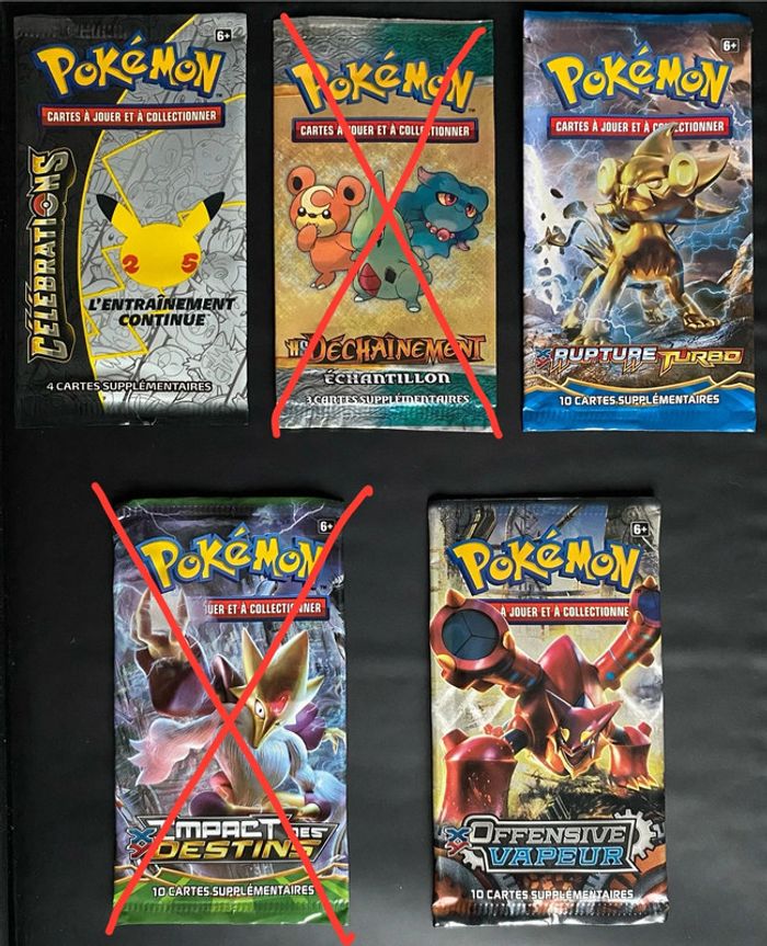 Lots booster Pokémon ancien VIDES