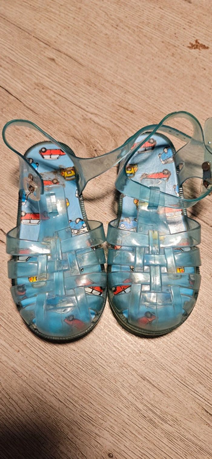 Chaussures d eau bleu, en plastique, pointure 27, peu mises - photo numéro 5