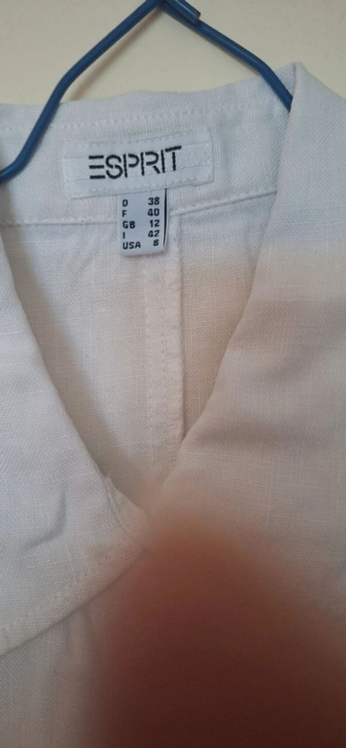 Chemise longue lin blanche 40 - photo numéro 3