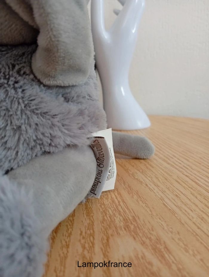 Peluche articulé coucou pioupiou merveilles interactive grise animaux en peluches - photo numéro 3