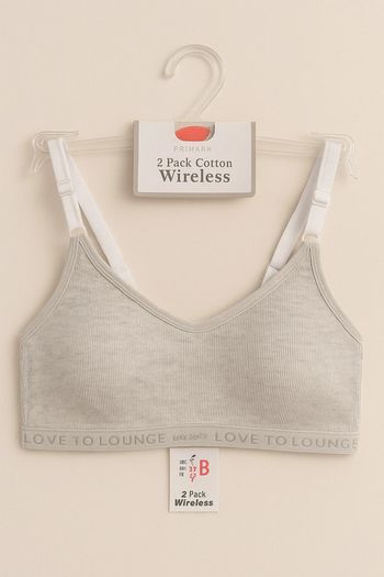 Soutien-Gorge Sans Armature en Coton – Lot de 2 – Primark