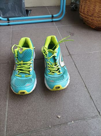 Baskets verte/jaune