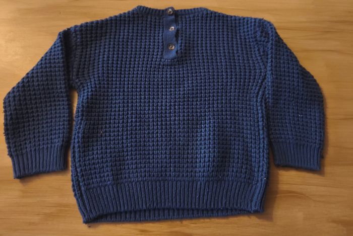 pull en laine bleu - photo numéro 2