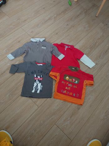 Lot 4 t shirt manches longues
