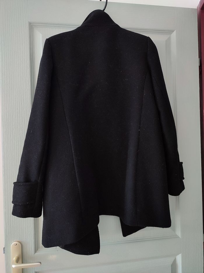 Manteau caban mi long élégant Casual Wool blend - photo numéro 3