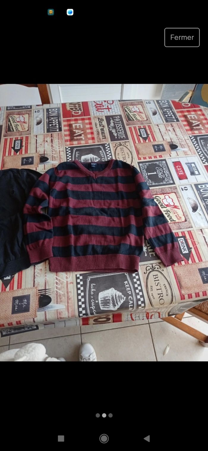Pull ( noir et noir bordeau) - photo numéro 3