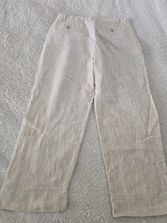 Pantacourt corsaire chino 🍒vintage 80🍒 100% lin taille 36 peut convenir aussi au 34 ceinturé - photo numéro 2