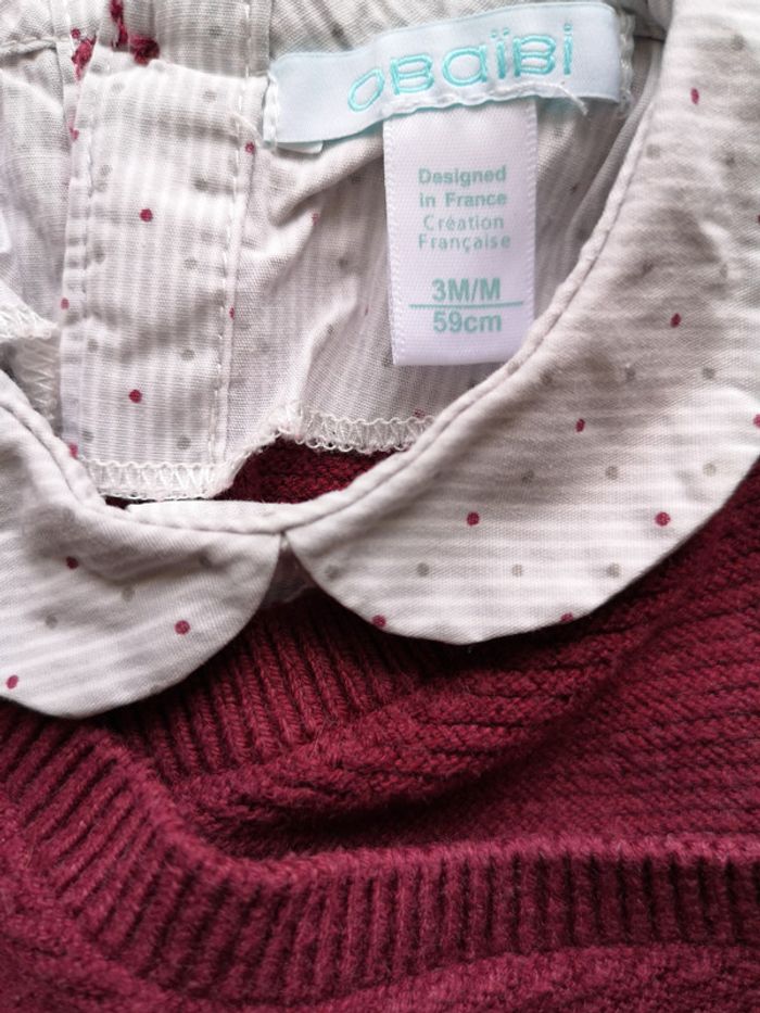 ensemble pull et short rétro t3mois Okaïdi/Obaïbi - photo numéro 3