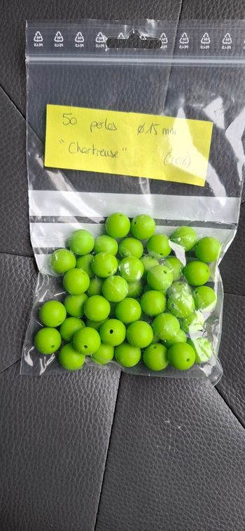 Lot de perles en silicone