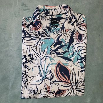 Chemisette Vintage Y2K  Fleur de Lys Coton  👔  Brice - Taille M