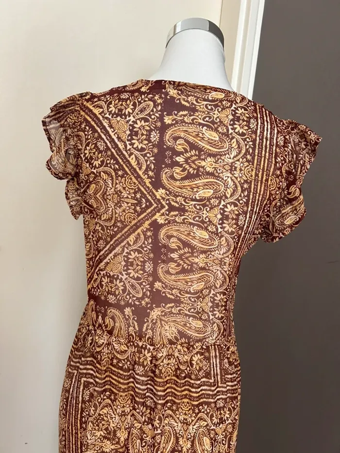 La fée maraboutée robe longue été imprimée cachemire femme, taille M - photo numéro 8