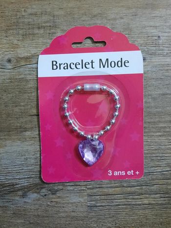 Bracelet Mode - Cœur violet