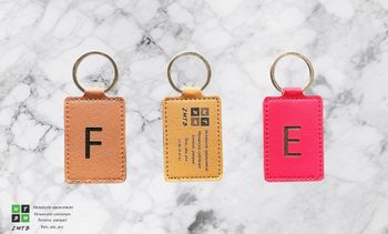 Porte clé en simili cuir personnalisable