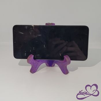 Chevalet support de téléphone violet
