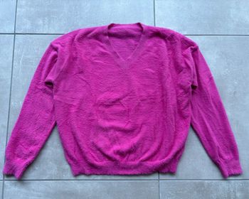 Magnifique pull rose fuchsia tout doux neuf