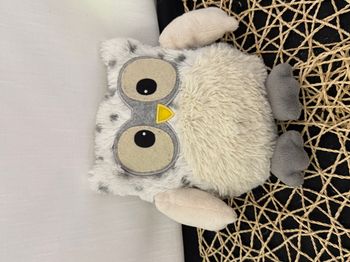 Warmies chouette peluche chaude 23 cm blanc