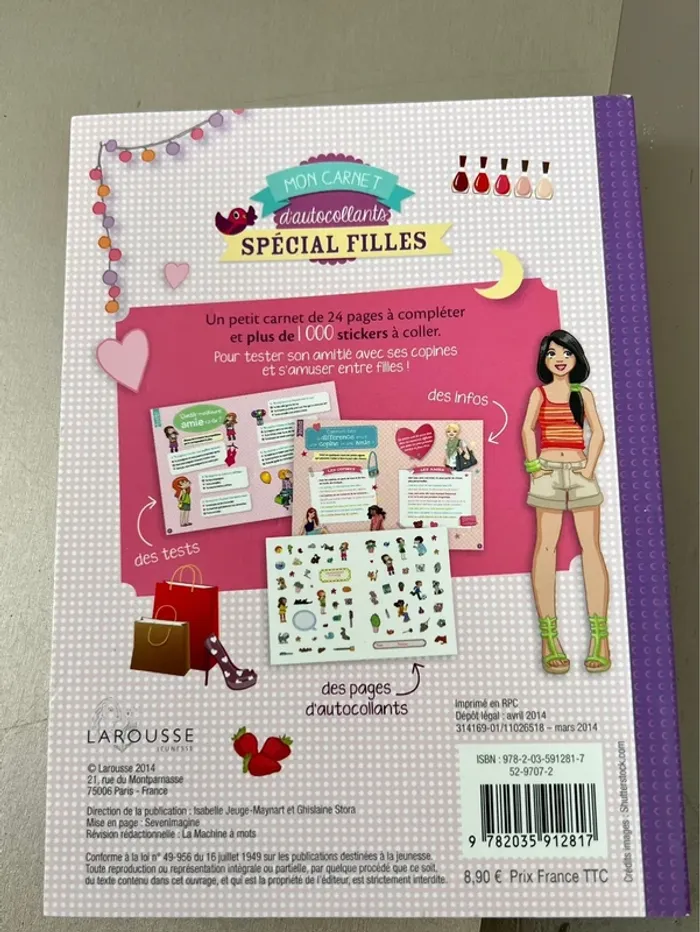 Carnet d’autocollants filles - photo numéro 2