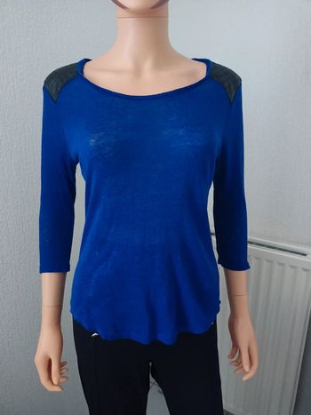 T shirt manches 3/4 bleu roi S H*119