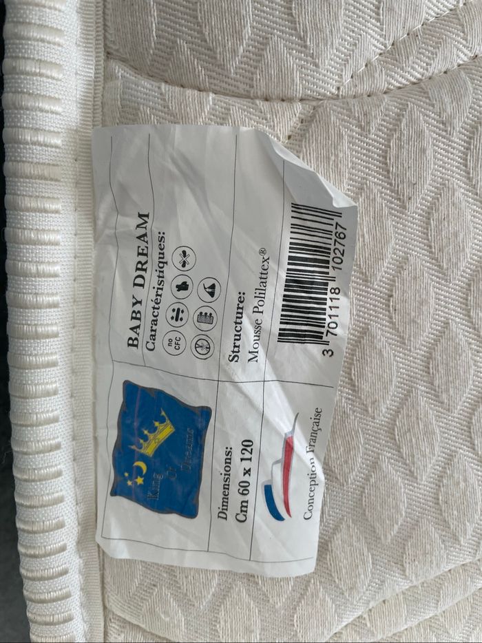 Matelas bébé BABY DREAM 90x120x14 - photo numéro 4