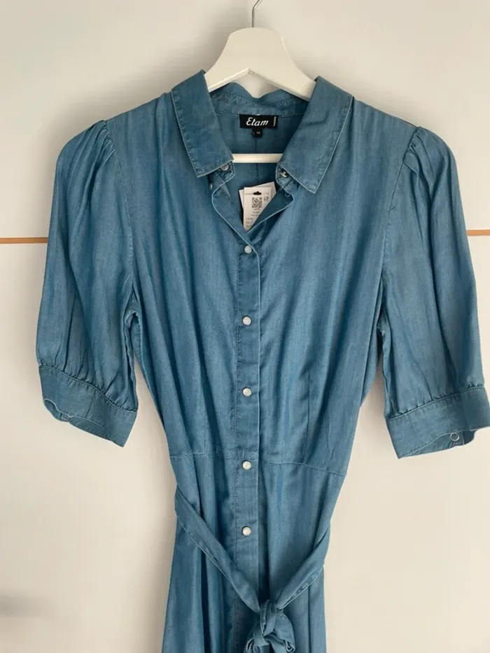 Robe bleue jean XS Etam - photo numéro 3