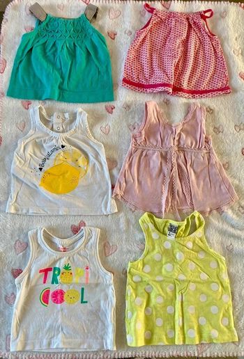 6 mois - lot 6 débardeurs