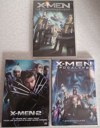 Lot de 3 DVD X-Men "le commencement", "X-men 2", "Apocalypse"