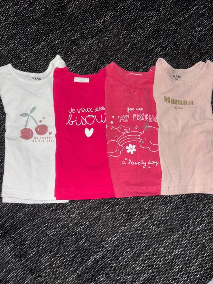 Lot de 4 tee shirts manches longues