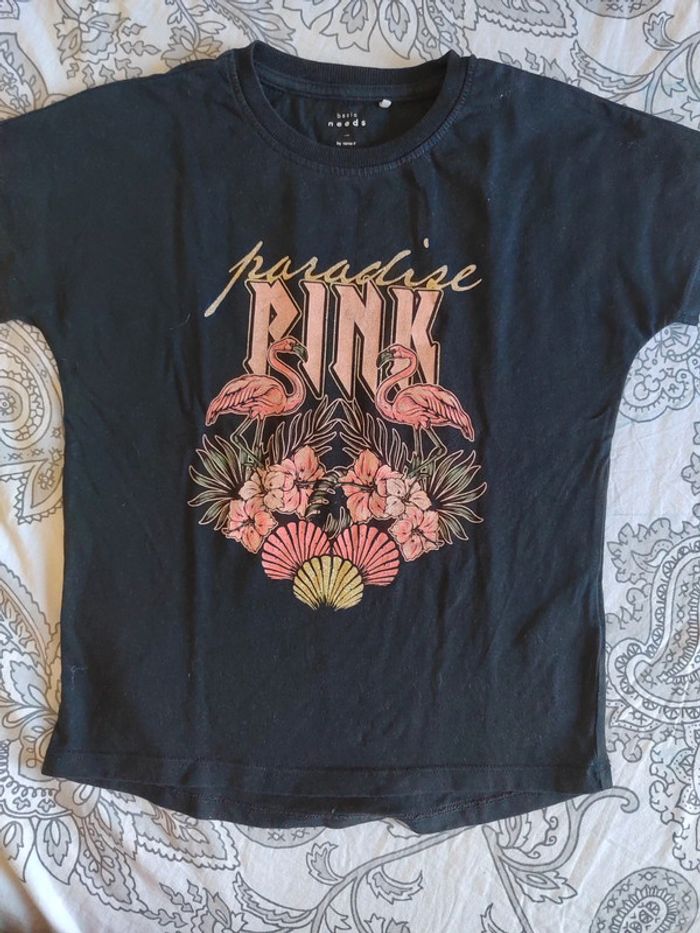 Tee-shirt "paradise pink" name it 7/8 ans