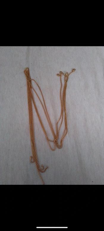 Lot de 4 chaînes en acier inoxydable doré