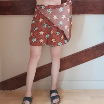 Short jupe marron