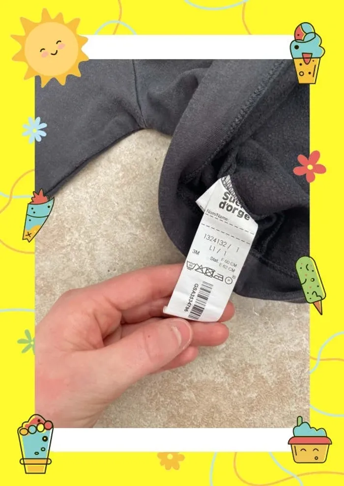 Gilet zippé gris foncé Sucre d'Orge 3 mois - photo numéro 6