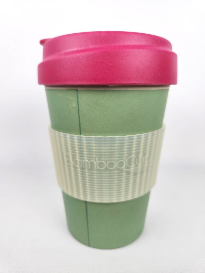 Mug réutilisable "No Drama Llama" Fibre de Bambou Rose & Vert - photo numéro 2