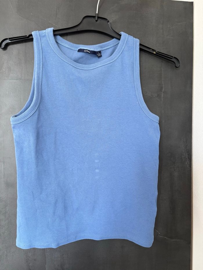 Débardeur côtelé bleu ciel – Kiabi – Taille L - photo numéro 2