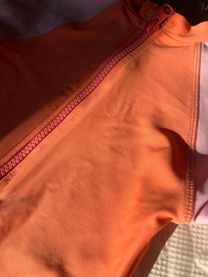 Maillot de bain intégrale fille eva mouton corail et rose 104/110 - photo numéro 4