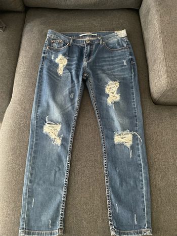 Jeans troué taille basse