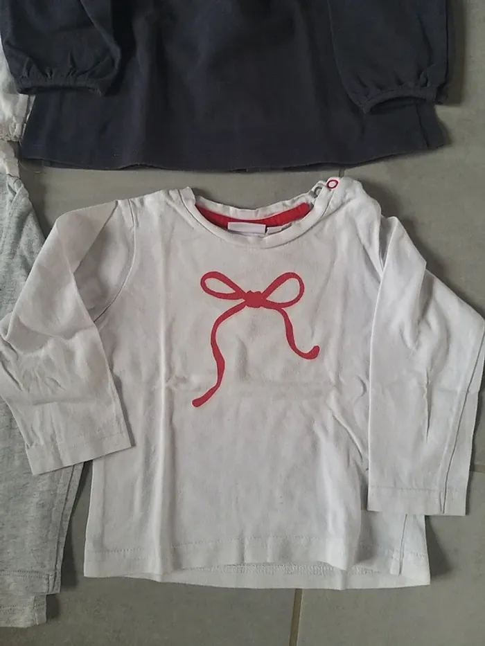 Lot de 4 t-shirts manches longues en 12 mois - photo numéro 4