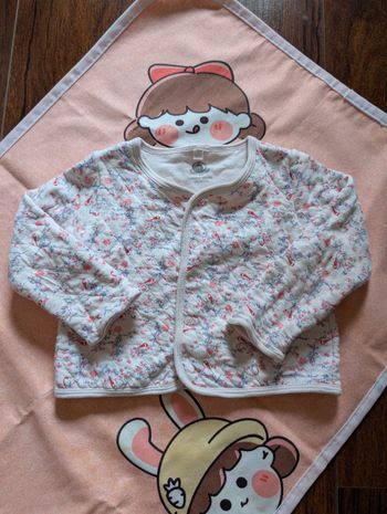 Gilet molletonné bébé fille 18 mois petit bateau motif oiseau rouge